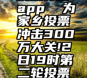 刷票神器app 为家乡投票冲击300万大关!2日19时第二轮投票结束